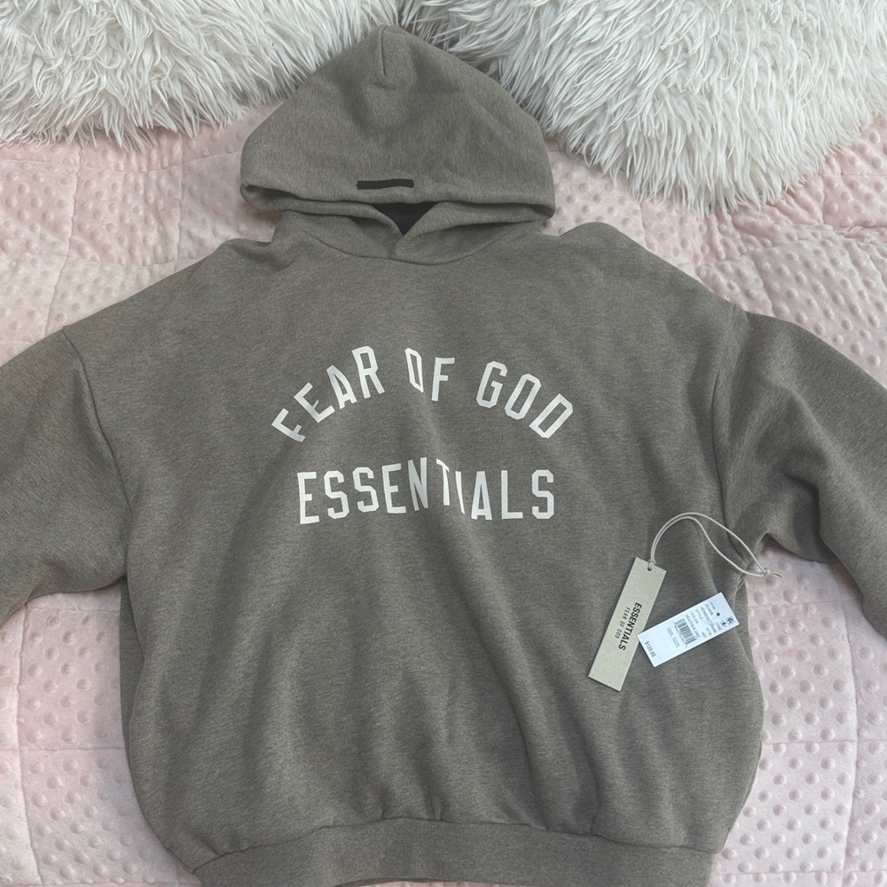 Fear of God Essentials Hoodie in Taupe